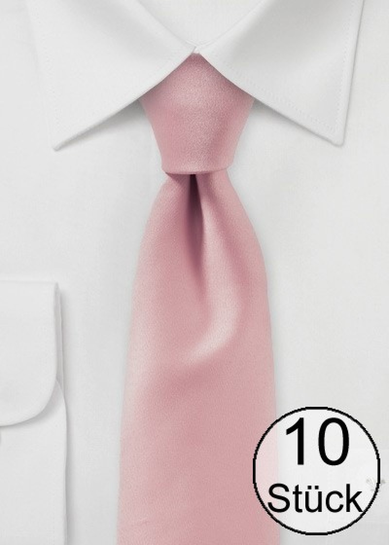 Cravatta moda tinta unita rosa - confezione da