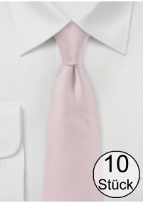 Cravatta moda a tinta unita rosa blush -...