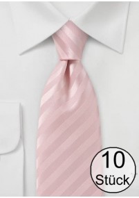 Cravatta business a righe rosa chiaro -...