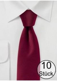 Cravatta in poli-fibra tinta unita rosso...