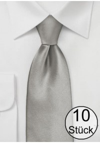 Cravatta d'argento in fibra sintetica -...