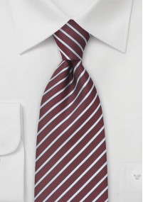 Cravatta righe bordeaux grigie