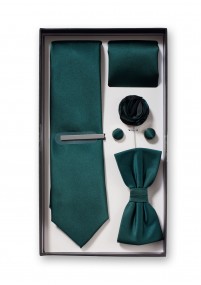 Scatola regalo verde pino con cravatta,...