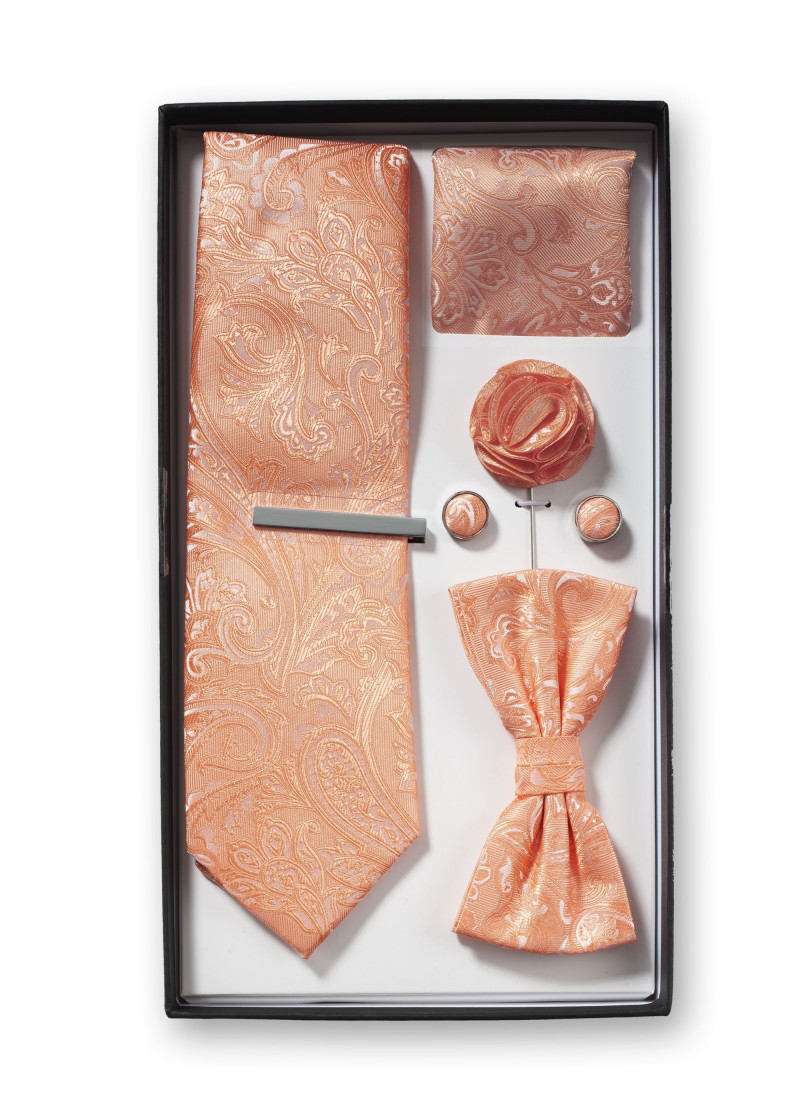 Scatola regalo modello Paisley albicocca con