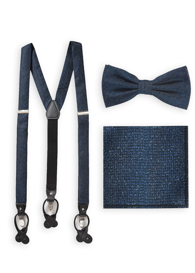 Set: papillon da uomo, sciarpa decorativa e