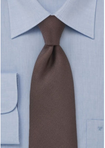 Businesskrawatte  zart strukturiert kastanienbraun