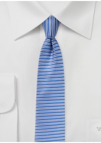 Cravatta stretta a righe orizzontali blu...