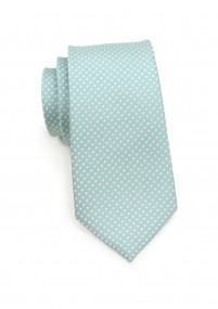 Cravatta verde-grigio puntini bianchi