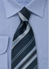 Cravatta a clip blu righe