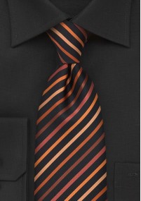 Cravatta bambino righe arancio
