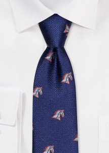 Cavallo alla moda Cravatta uomo navy