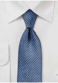 Cravatta in seta di stile Waffle Azzurro