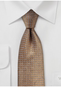Cravatta con tessuto bouclé in ottone