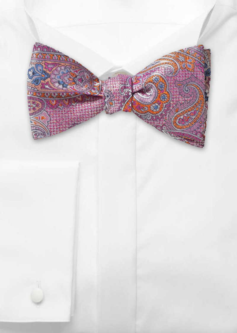 Papillon autocollante - Rosa Paisley
