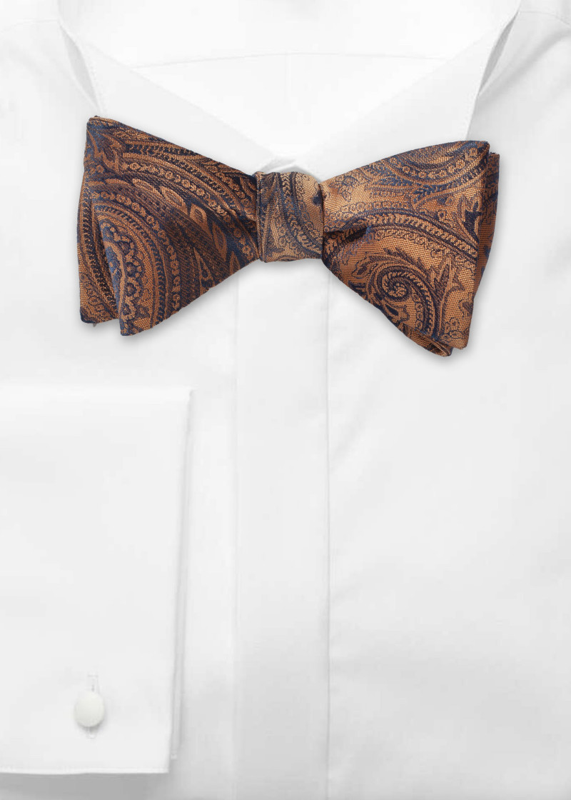 Papillon con motivo Paisley arancione