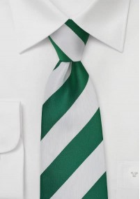Cravatta business righe verdi bianco