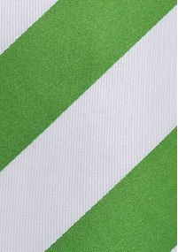 Cravatta righe larghe bianche verde