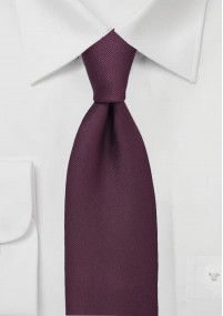 Cravatta liscia stretta in rosso bordeaux