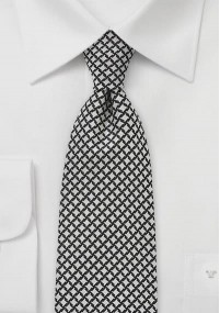 Cravatta rombi nero bianco