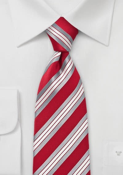 Krawatte Streifen-Pattern rot
