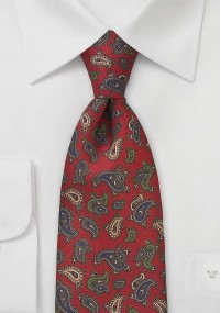 Cravatta parsley rosso ciliegia