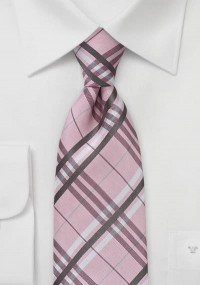 Cravatta Principe di Galles rosa