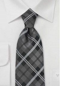 Cravatta quadri grigio