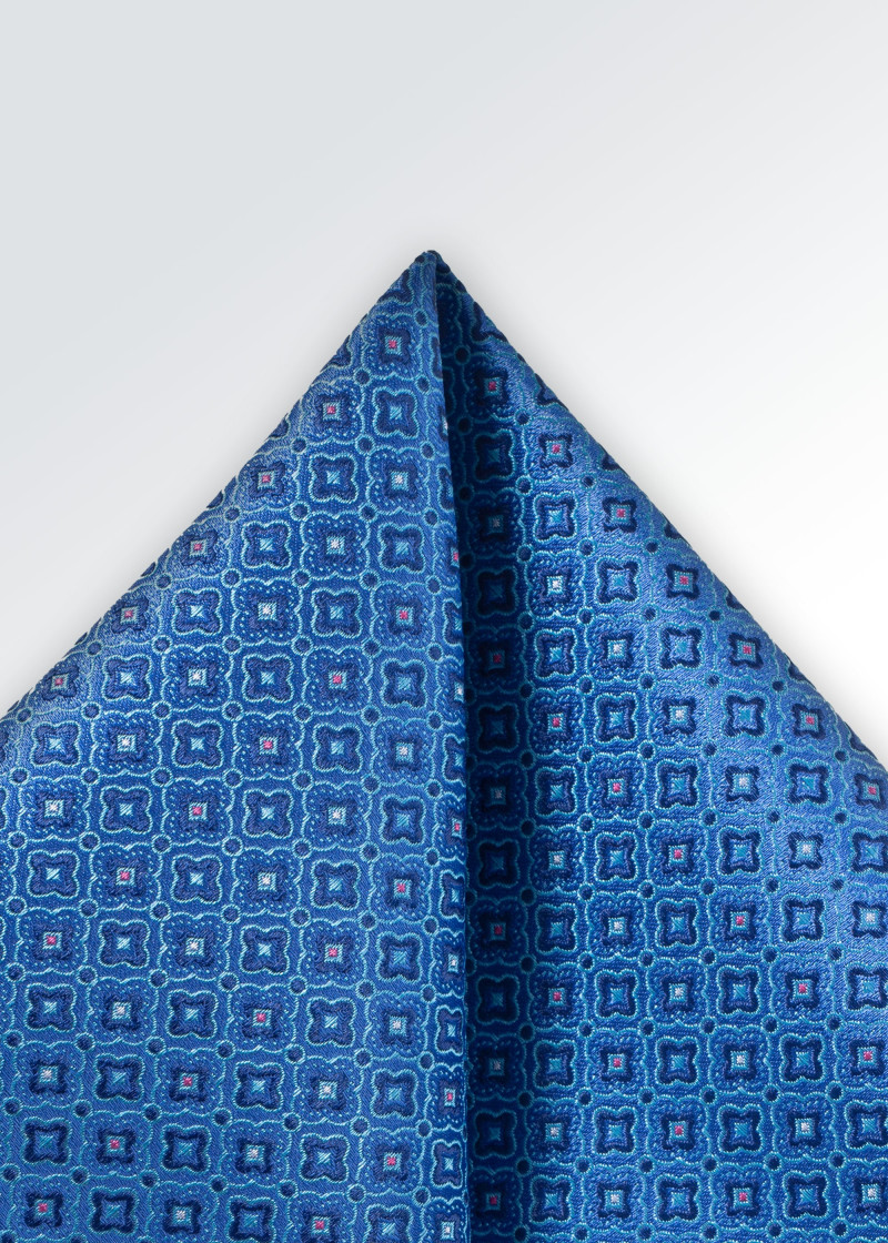 Panno decorativo geometrico azzurro