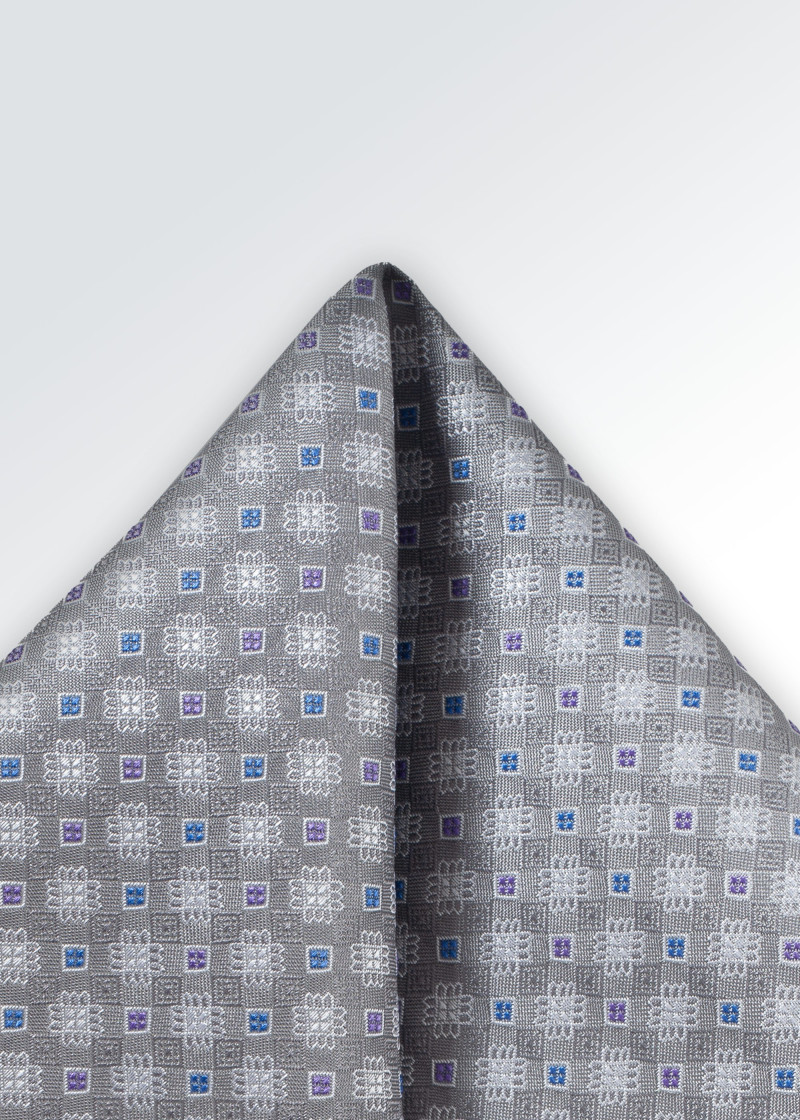 Panno decorativo geometrico argento