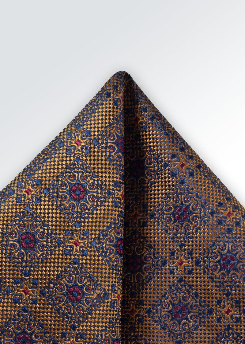 Sciarpa decorativa con motivo geometrico marrone