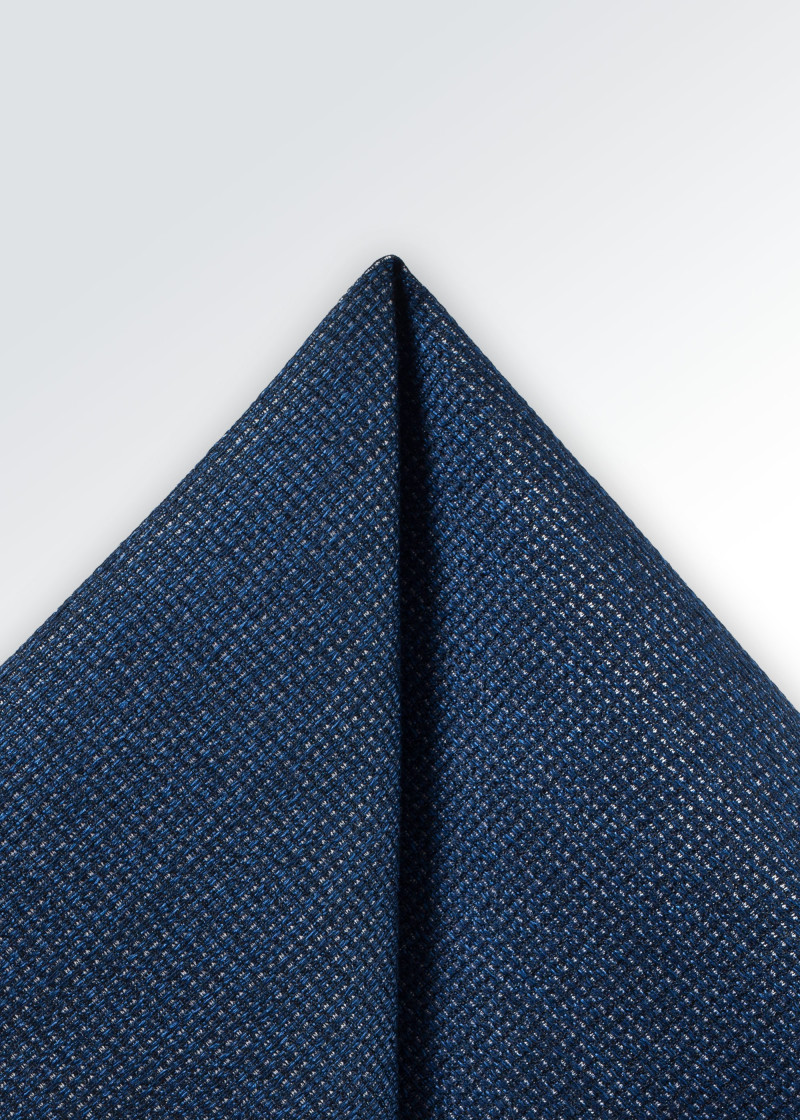 Sciarpa Cavalier in seta e cotone blu notte