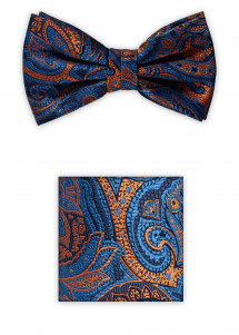 Sciarpa papillon Paisley arancione