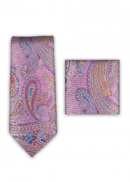 Set di cravatte aus dem gleichen Stoff und Farbe