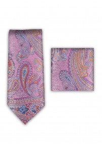 Scialle per cravatta modello Paisley rosa