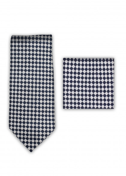 Set di cravatte aus dem gleichen Stoff und Farbe