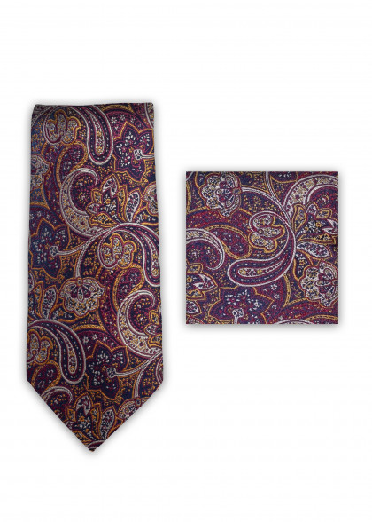 Set di cravatte aus dem gleichen Stoff und Farbe