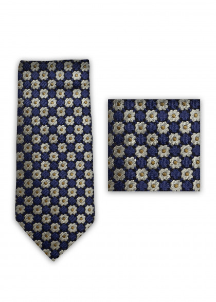 Set di cravatte aus dem gleichen Stoff und Farbe