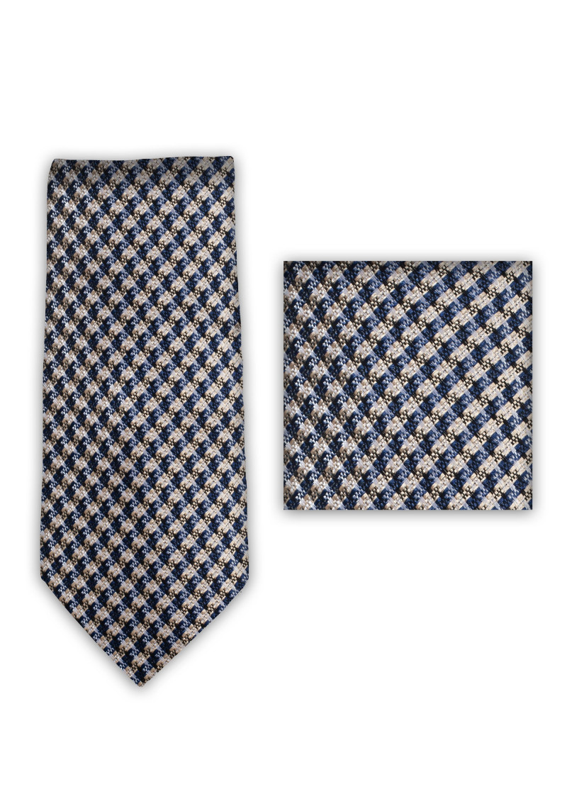 Cravatta composizione Waffle Design color sabbia