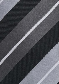 Krawatte Streifendessin silber schwarz