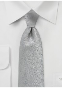 Cravatta XXL paisley grigio