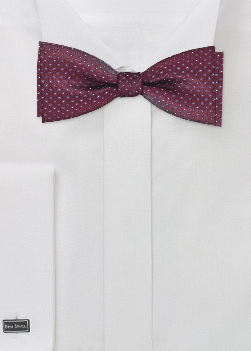 Papillon a pois bordeaux da annodare