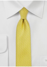 Cravatta a pois gialla