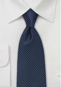 Cravatta XXL pois blu scuro