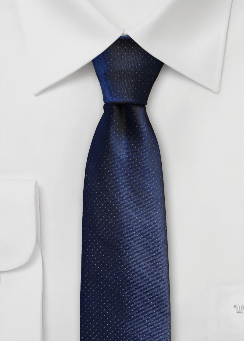 Cravatta a pois blu navy