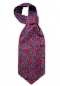 Cravatta ascot in 100% seta (rosso scuro)