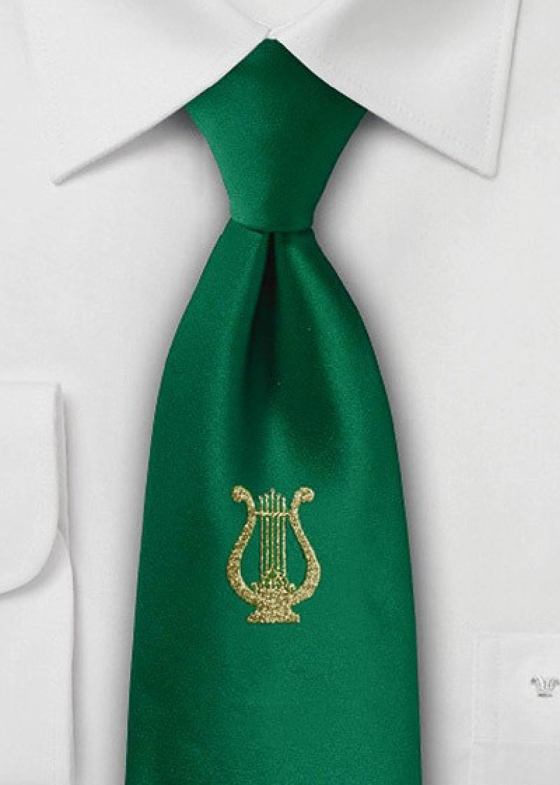 Cravatta da lavoro Lyra (oro) verde abete