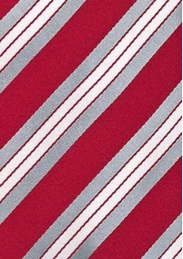 Krawatte XXL Streifen-Pattern rot