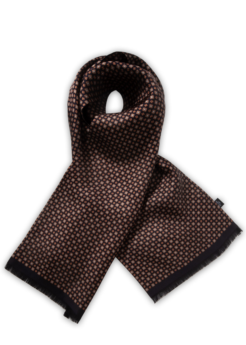 Sciarpa a cravatta oversize con emblemi floreali