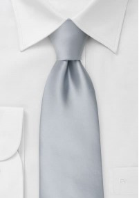 Cravatta microfibra argento