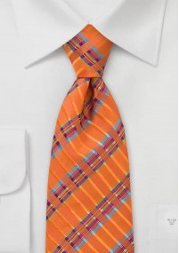 Cravatta righe colorate arancione